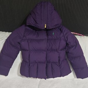 Ralph Lauren Purple Quilted Jacket with Hood